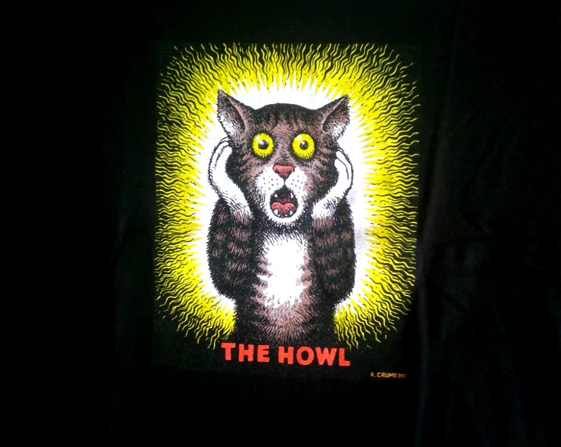 R Crumb the Howl Cat T-shirt Next Level XL black new 100% cotton free ship Unisex T-shirt, Sweatshirt, Hoodie, Long Sleeve Tee - T-Shirt, Sweatshirt, Hoodie