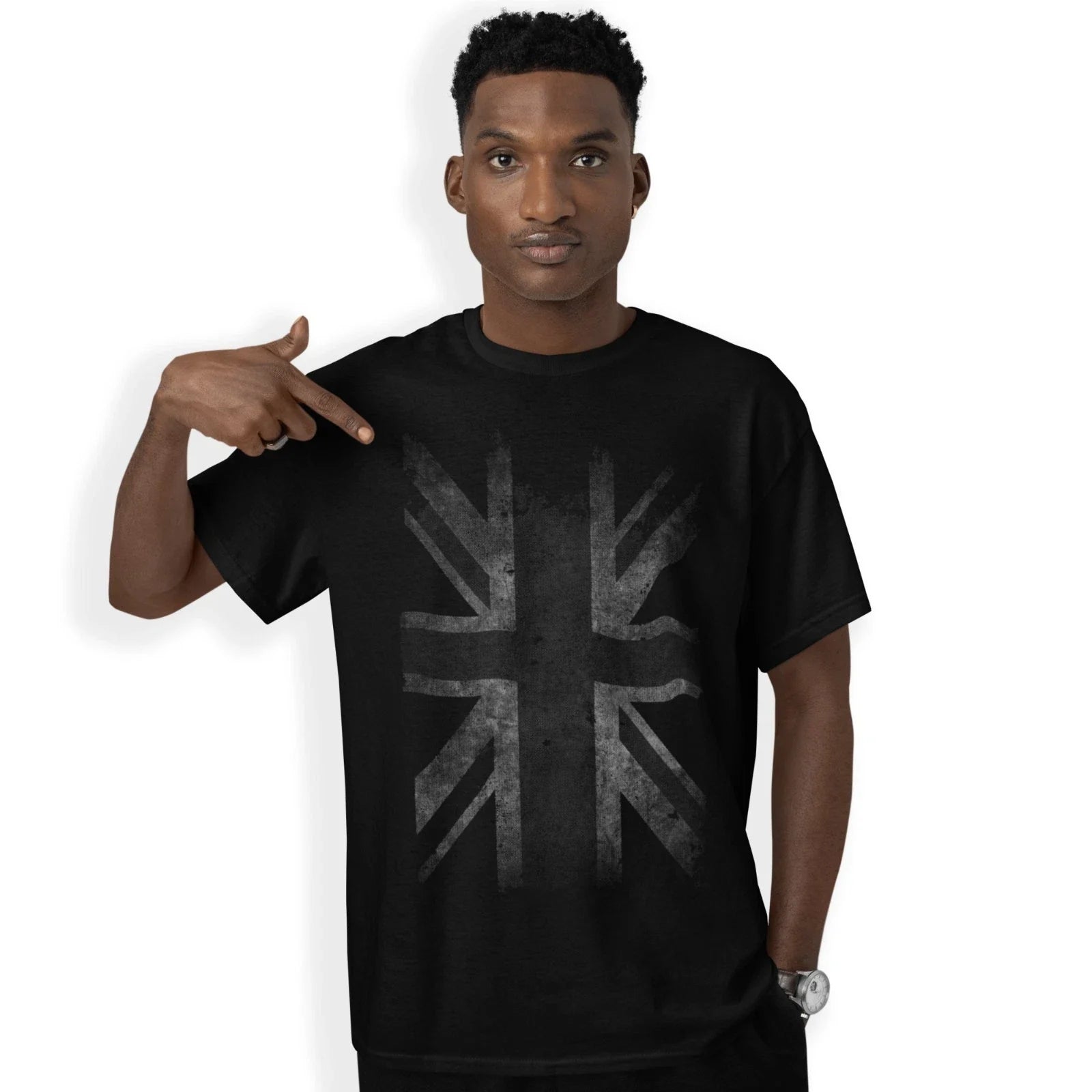 Faded Union Flag T-Shirt Union Jack Great Britain Cool Grey 3 Unisex T-shirt, Sweatshirt, Hoodie, Long Sleeve Tee - T-Shirt, Sweatshirt, Hoodie