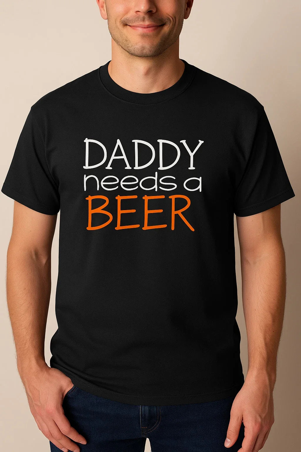 Daddy Needs A Beer Shirt Funny Dad Gift Mens Tee Fathers Day Christmas TShirt Unisex T-shirt, Sweatshirt, Hoodie, Long Sleeve Tee - T-Shirt, Sweatshirt, Hoodie