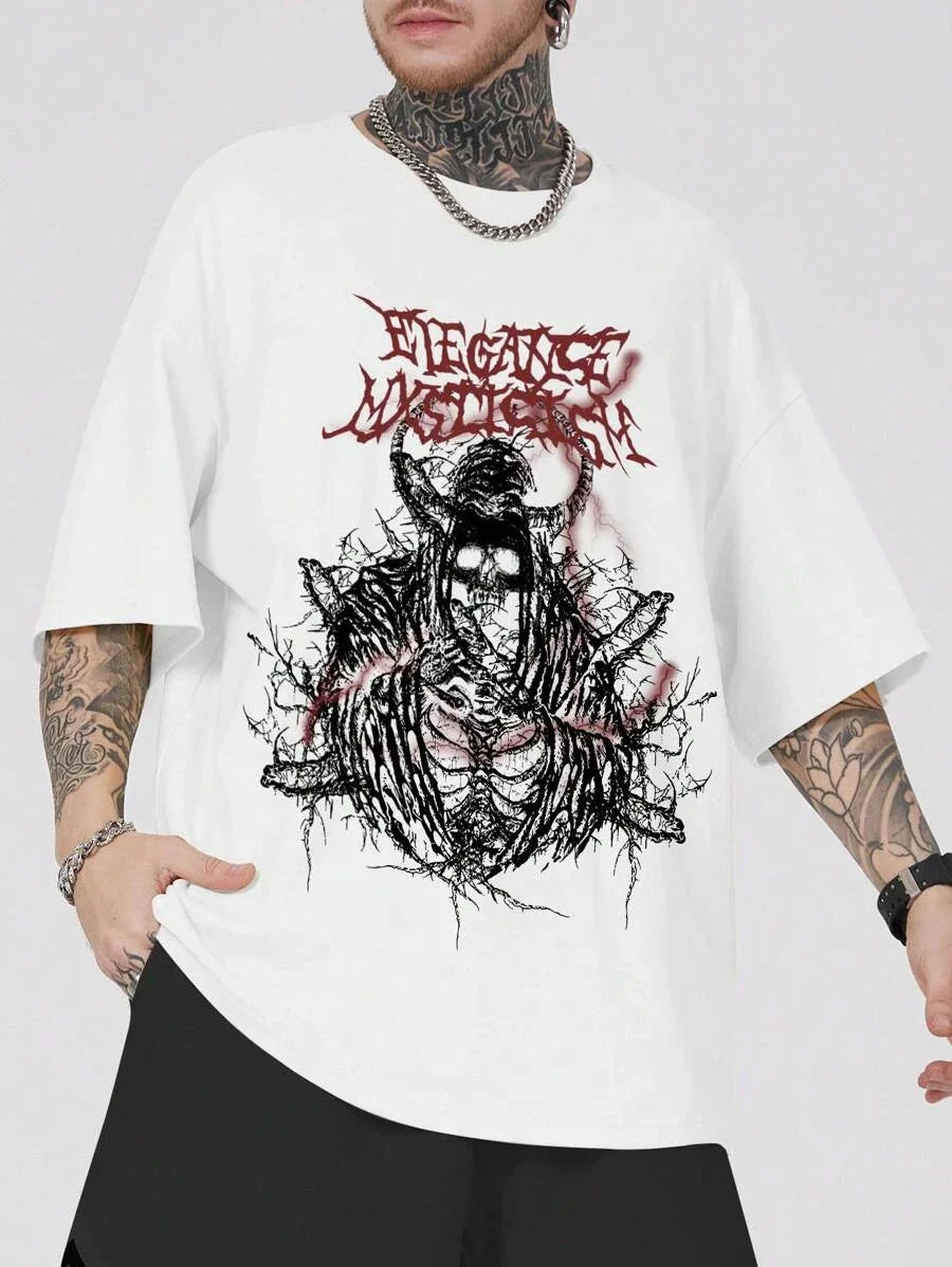 Goth Guys Skull Graphic T Shirt Gothic Streetwear Dark Aesthetic Unisex Tee Unisex T-shirt, Sweatshirt, Hoodie, Long Sleeve Tee - T-Shirt, Sweatshirt, Hoodie