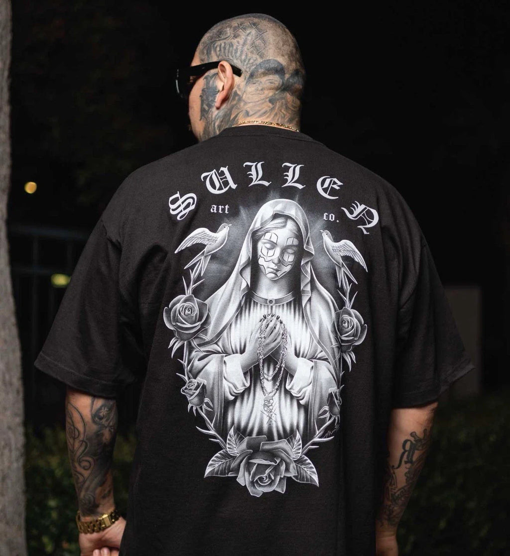 SULLEN CLOTHING DIVINITY MOTHER MARY TATTOO ART STANDARD T-SHIRT Unisex T-shirt, Sweatshirt, Hoodie, Long Sleeve Tee - T-Shirt, Sweatshirt, Hoodie