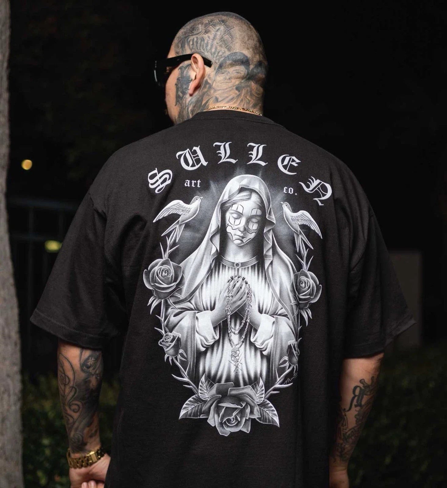 SULLEN CLOTHING DIVINITY MOTHER MARY TATTOO ART STANDARD T-SHIRT Unisex T-shirt, Sweatshirt, Hoodie, Long Sleeve Tee - T-Shirt, Sweatshirt, Hoodie