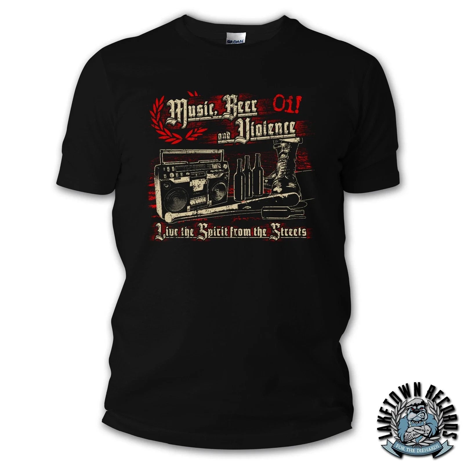 OI! - MUSIC BEER & VIOLENCE (T-SHIRT) S-3XL Oi! Punk Skinhead Working Class Unisex T-shirt, Sweatshirt, Hoodie, Long Sleeve Tee - T-Shirt, Sweatshirt, Hoodie