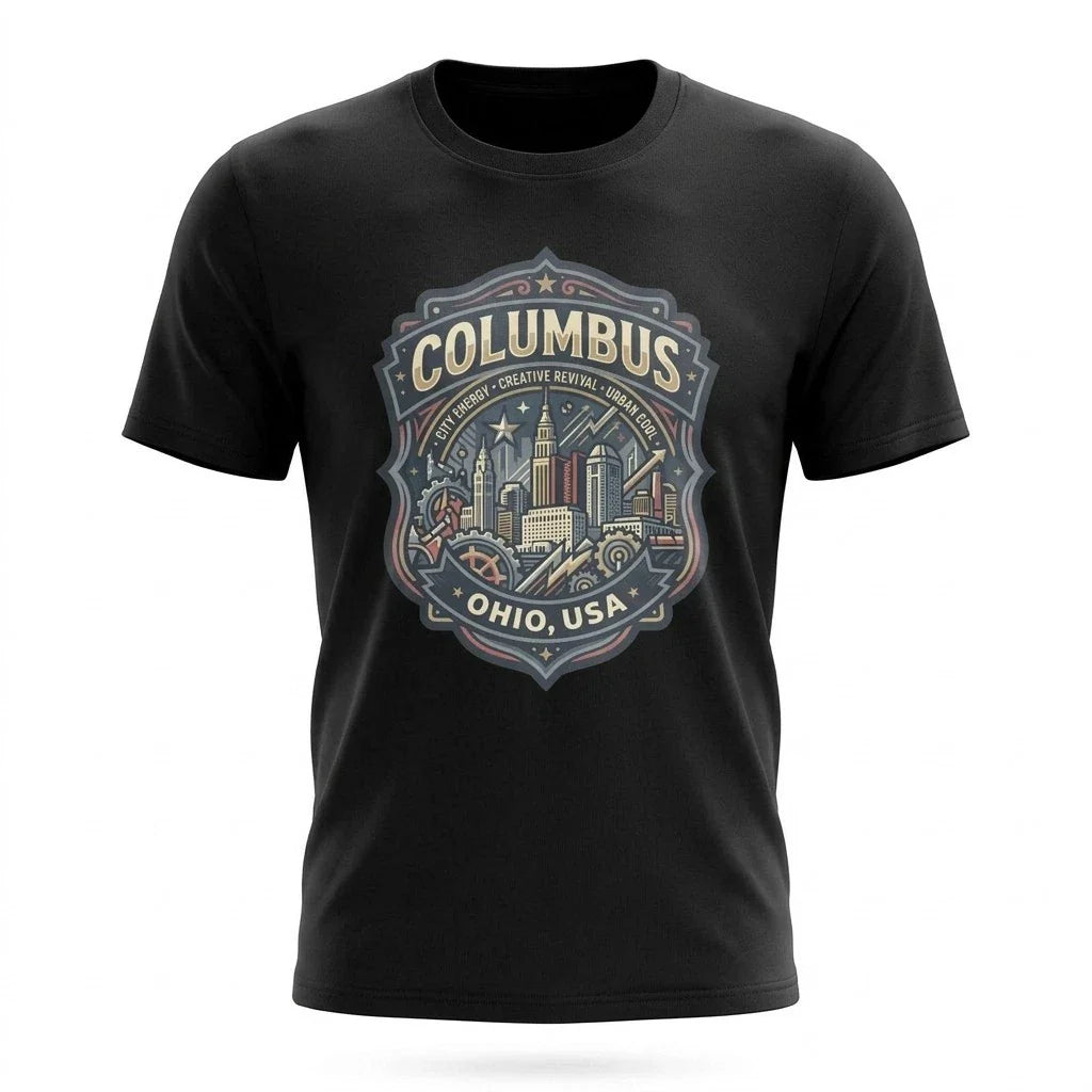 Columbus Ohio Creative City Graphic T-Shirt Unisex Travel Tee Unisex T-shirt, Sweatshirt, Hoodie, Long Sleeve Tee - T-Shirt, Sweatshirt, Hoodie