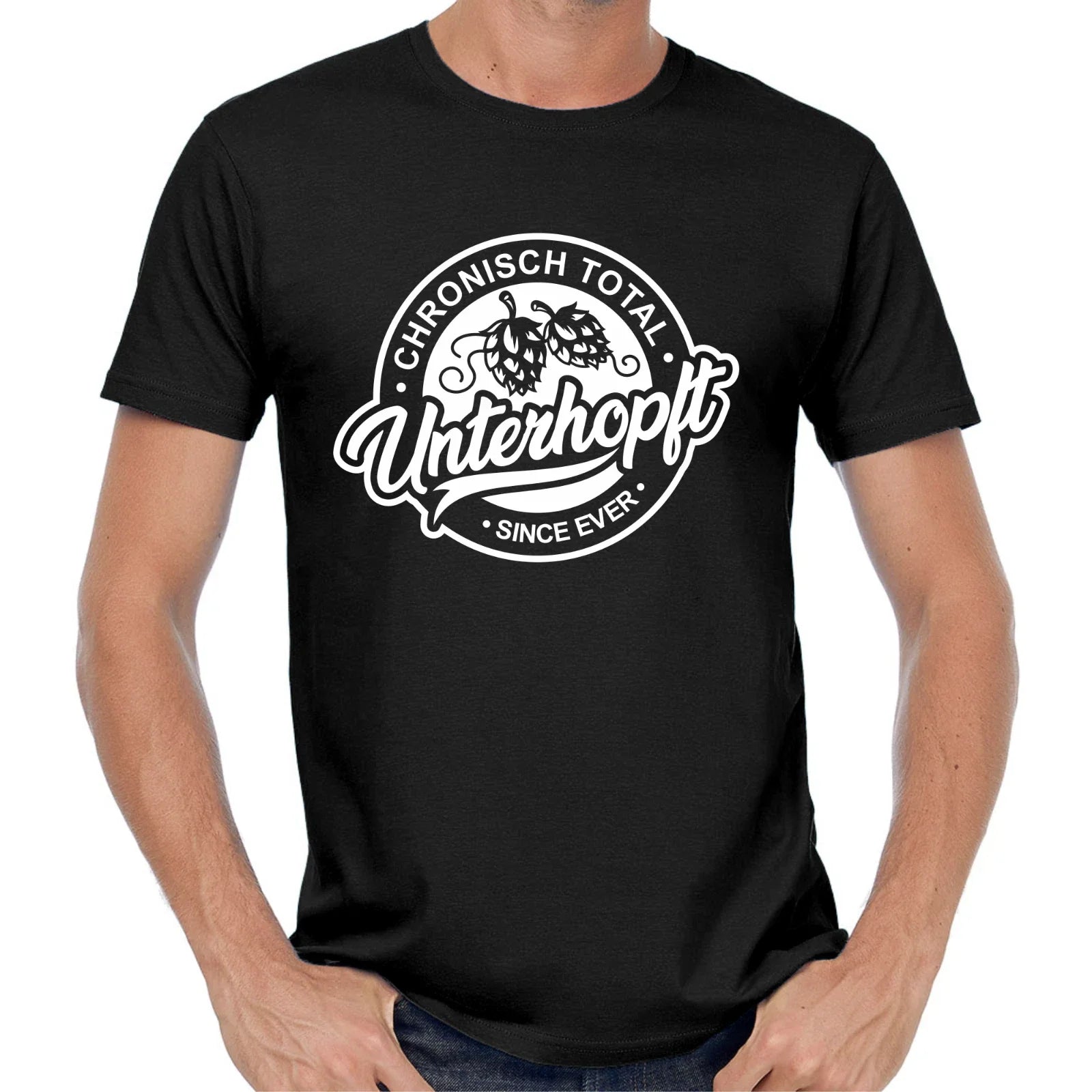 Unterhopft Beer Party Oktoberfest Slogan Comedy Fun Funny Festival T-Shirt Unisex T-shirt, Sweatshirt, Hoodie, Long Sleeve Tee - T-Shirt, Sweatshirt, Hoodie