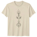 Abstract Botanical Celestial Moon Art T-Shirt Minimalist Boho Spiritual Nature Unisex T-shirt, Sweatshirt, Hoodie, Long Sleeve Tee - T-Shirt, Sweatshirt, Hoodie