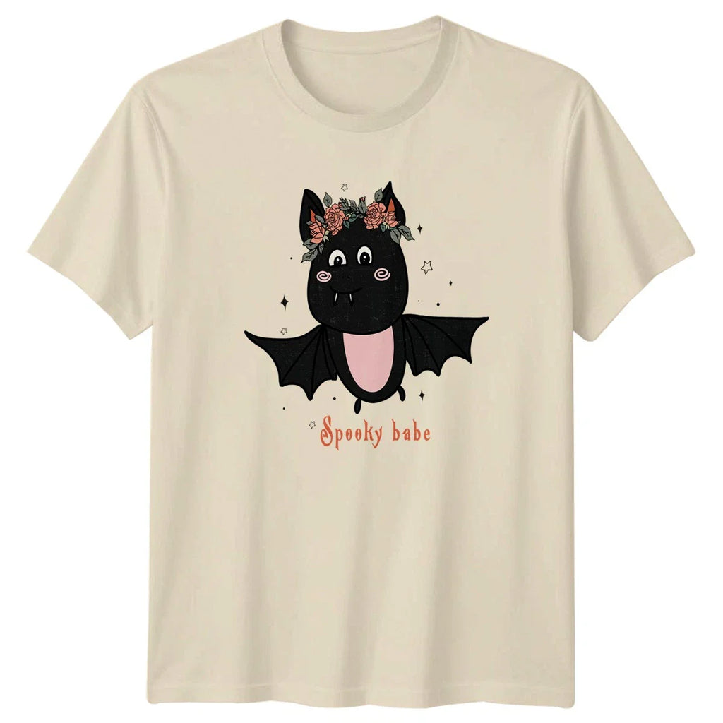 Spooky Babe Womens T-Shirt Spooky Cute Bat Halloween Halloween Gift For Her Unisex T-shirt, Sweatshirt, Hoodie, Long Sleeve Tee - T-Shirt, Sweatshirt, Hoodie