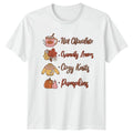 Hot Chocolate Crunchy Leaves Cozy Knits Womens T-Shirt Fall Aesthetic Autumn Unisex T-shirt, Sweatshirt, Hoodie, Long Sleeve Tee - T-Shirt, Sweatshirt, Hoodie