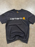 Vintage 00's Carhartt Tee T-Shirt Black Printed Logo Y2k Retro - M Unisex T-shirt, Sweatshirt, Hoodie, Long Sleeve Tee - T-Shirt, Sweatshirt, Hoodie