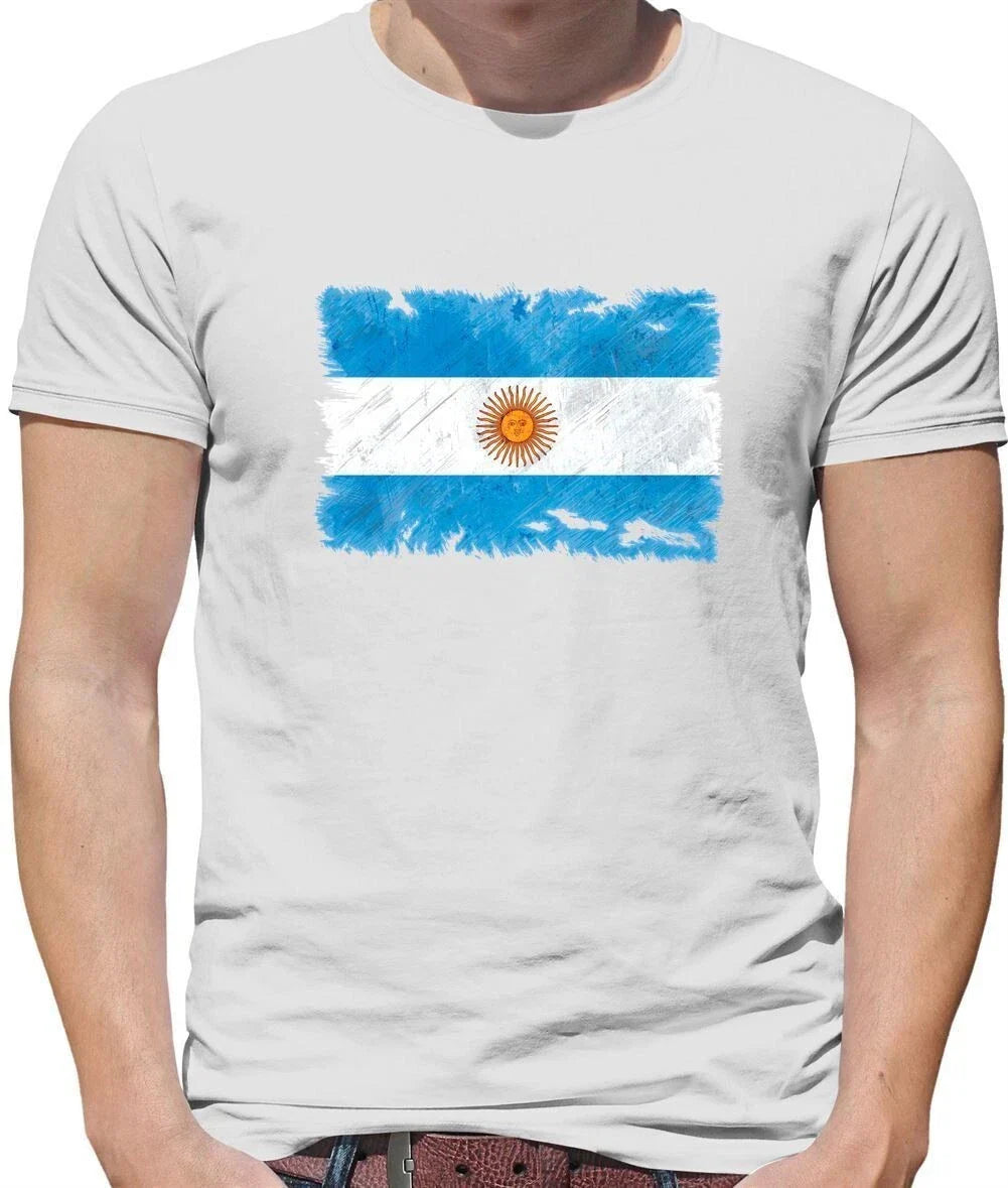 Argentina Grunge Flagge - Herren - Buenos Aires Argentinisch Flaggen Country Unisex T-shirt, Sweatshirt, Hoodie, Long Sleeve Tee - T-Shirt, Sweatshirt, Hoodie