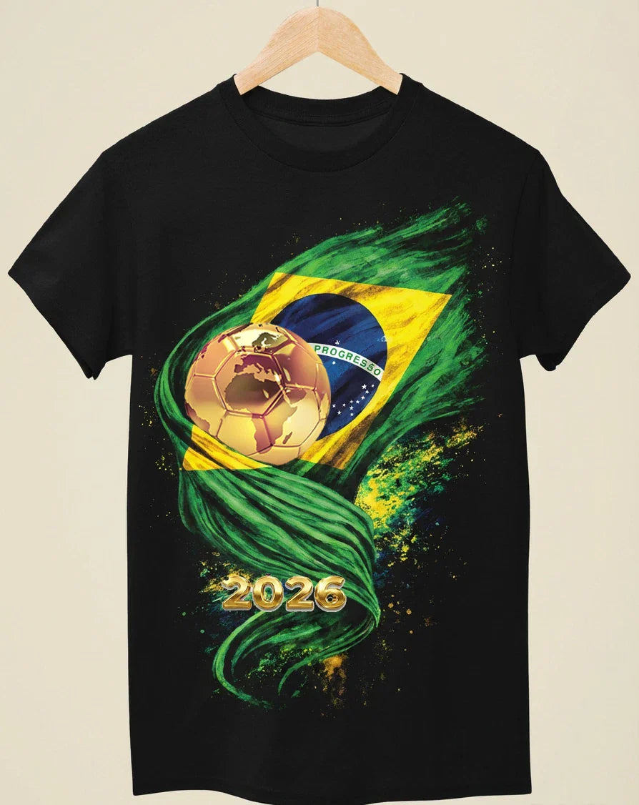 WC 2026 INSPIRED Cool Unisex Black T-Shirt - Brazil Unisex T-shirt, Sweatshirt, Hoodie, Long Sleeve Tee - T-Shirt, Sweatshirt, Hoodie