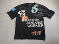 ZARA graffiti artistic mmming worker black shirt mens size L Unisex T-shirt, Sweatshirt, Hoodie, Long Sleeve Tee - T-Shirt, Sweatshirt, Hoodie