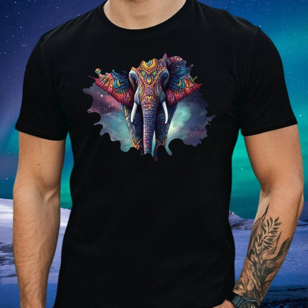 Mens Elephant Motif Cotton T-Shirt Size XS to 5XL Unisex T-shirt, Sweatshirt, Hoodie, Long Sleeve Tee - T-Shirt, Sweatshirt, Hoodie