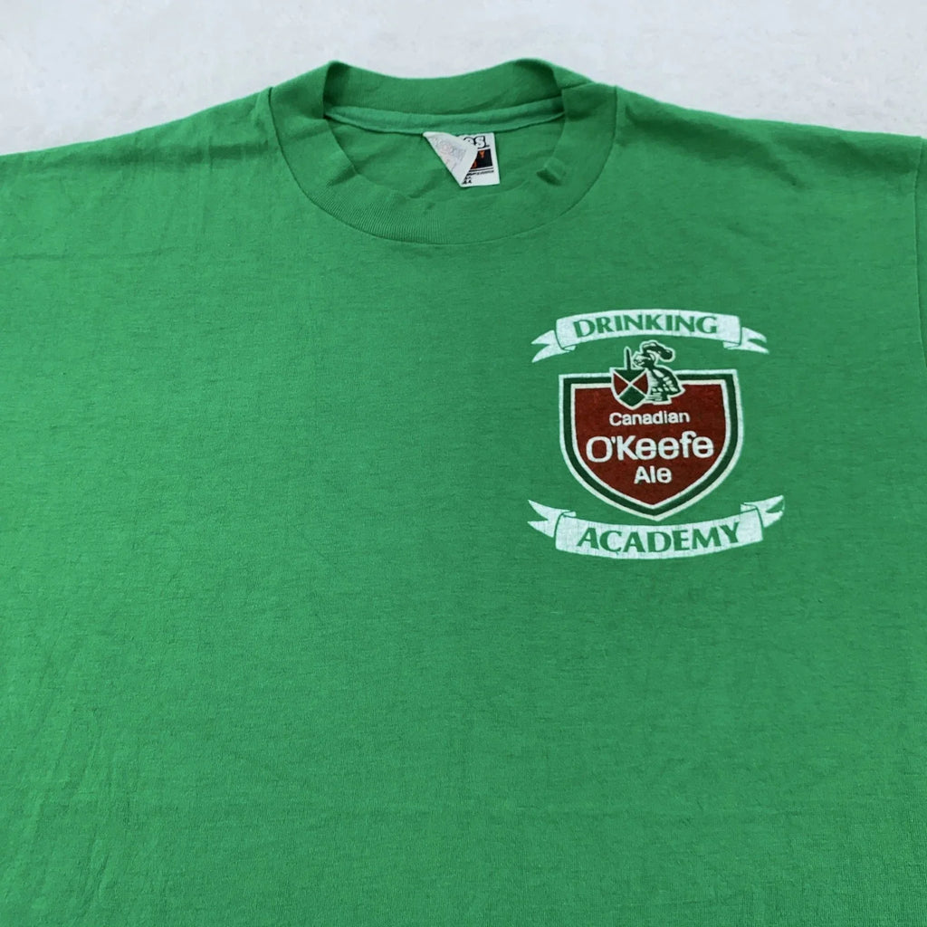 Vintage O'Keefe Ale Shirt Mens Medium Canadian Drinking Academy Beer Promo 80s Unisex T-shirt, Sweatshirt, Hoodie, Long Sleeve Tee - T-Shirt, Sweatshirt, Hoodie
