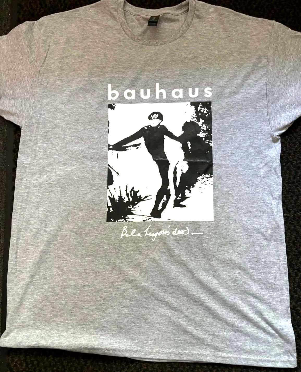Bauhaus 'BELA LUGOSI'S DEAD' GREY T SHIRT (goth, punk, pete murphy) Unisex T-shirt, Sweatshirt, Hoodie, Long Sleeve Tee - T-Shirt, Sweatshirt, Hoodie