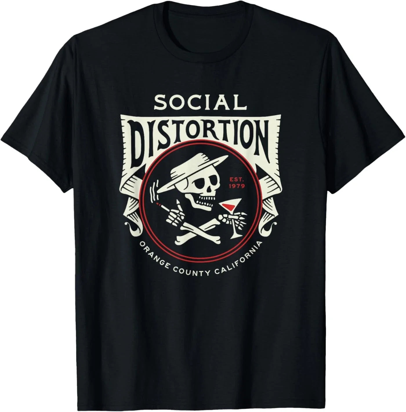 Official Social Distortion Skelly Circle T-Shirt Unisex T-shirt, Sweatshirt, Hoodie, Long Sleeve Tee - T-Shirt, Sweatshirt, Hoodie