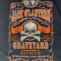 Mens Black Graveyard Spirits Wine And Boos Halloween T-Shirt 2XL Retro Spooky Unisex T-shirt, Sweatshirt, Hoodie, Long Sleeve Tee - T-Shirt, Sweatshirt, Hoodie