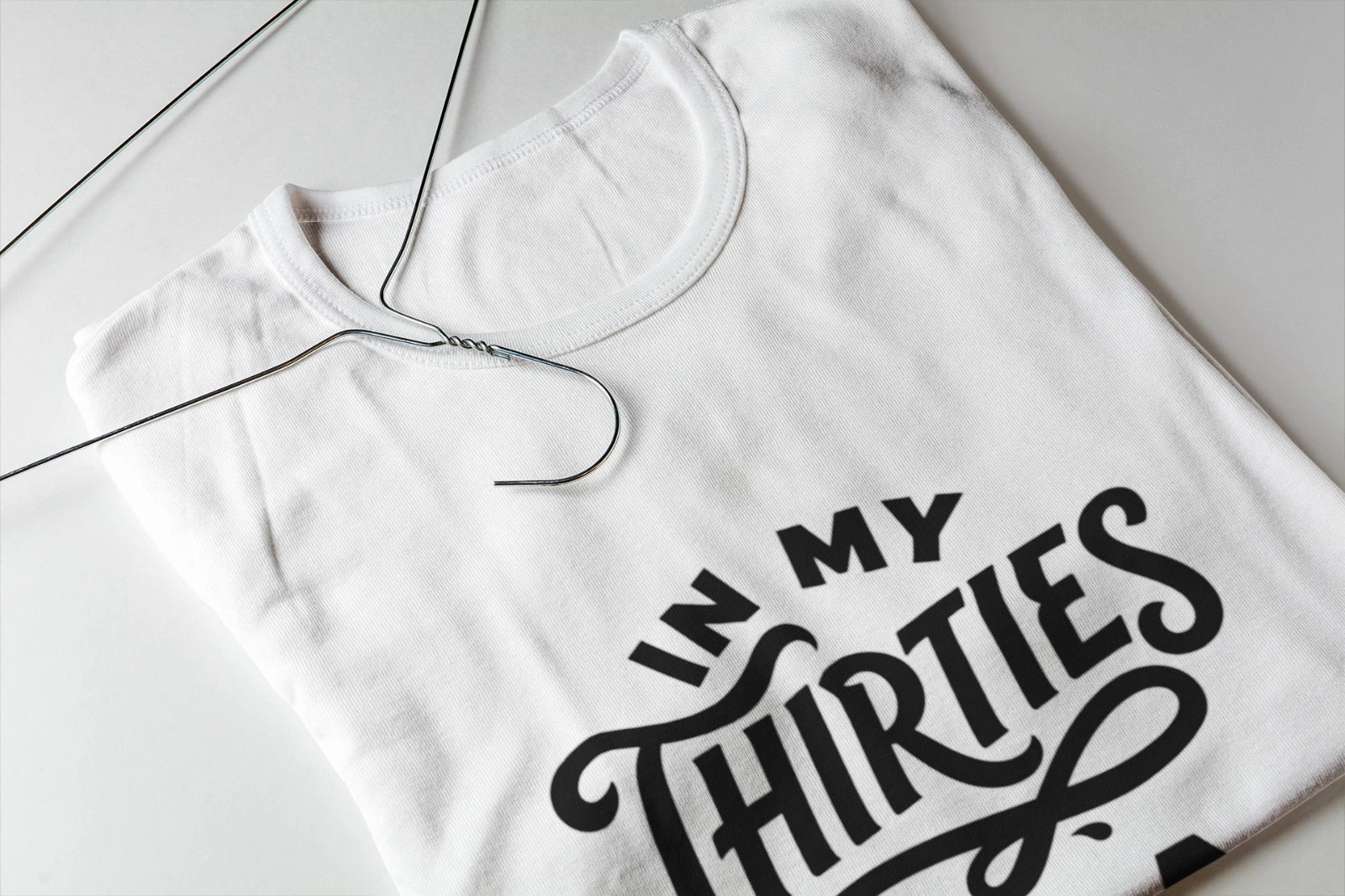 Funny In My Thirties Era T-Shirt Trendy Retro Lettering Graphic Cotton Tee New Unisex T-shirt, Sweatshirt, Hoodie, Long Sleeve Tee - T-Shirt, Sweatshirt, Hoodie