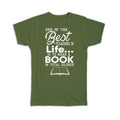 Gift T-Shirt : For Books Lover Reader Reading Hobby Black And White Art Print Unisex T-shirt, Sweatshirt, Hoodie, Long Sleeve Tee - T-Shirt, Sweatshirt, Hoodie