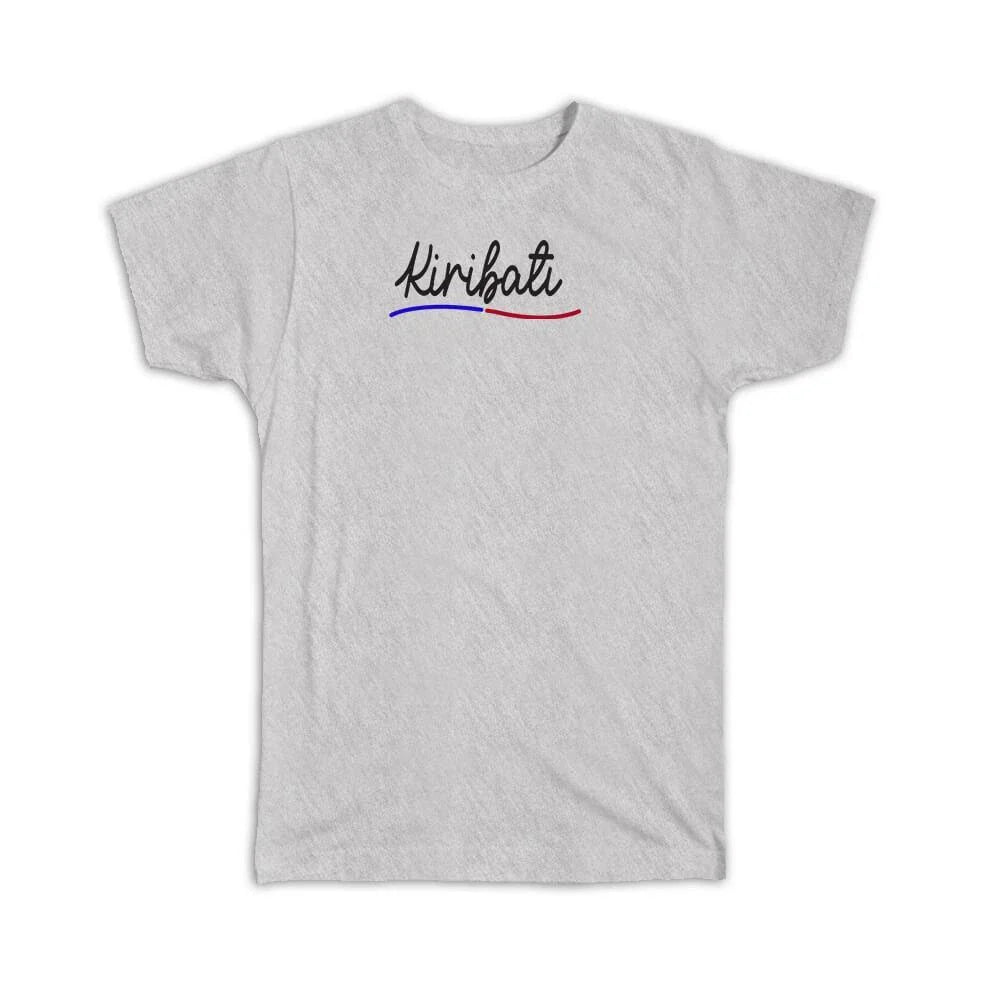 Gift T-Shirt : Kiribati Flag Colors Kittitian Travel Expat Country Minimalist Unisex T-shirt, Sweatshirt, Hoodie, Long Sleeve Tee - T-Shirt, Sweatshirt, Hoodie
