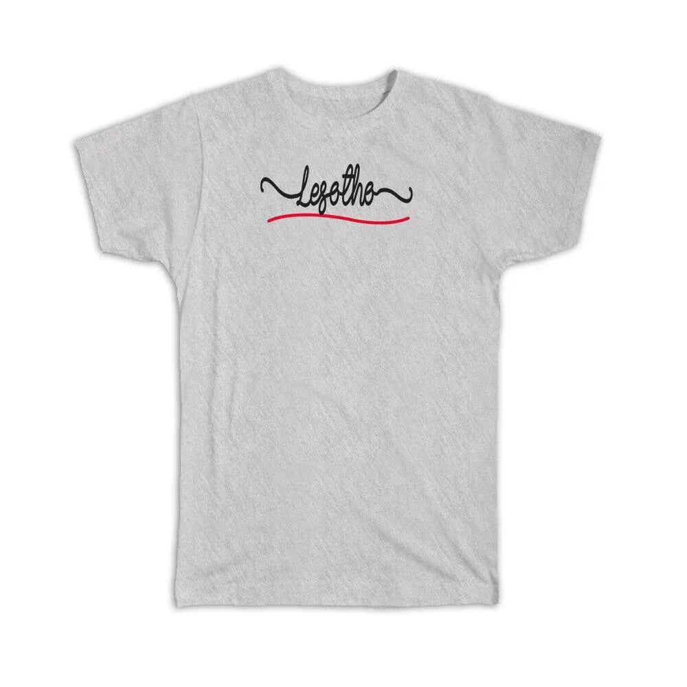 Gift T-Shirt : Lesotho Flag Colors Travel Expat Country Minimalist Unisex T-shirt, Sweatshirt, Hoodie, Long Sleeve Tee - T-Shirt, Sweatshirt, Hoodie