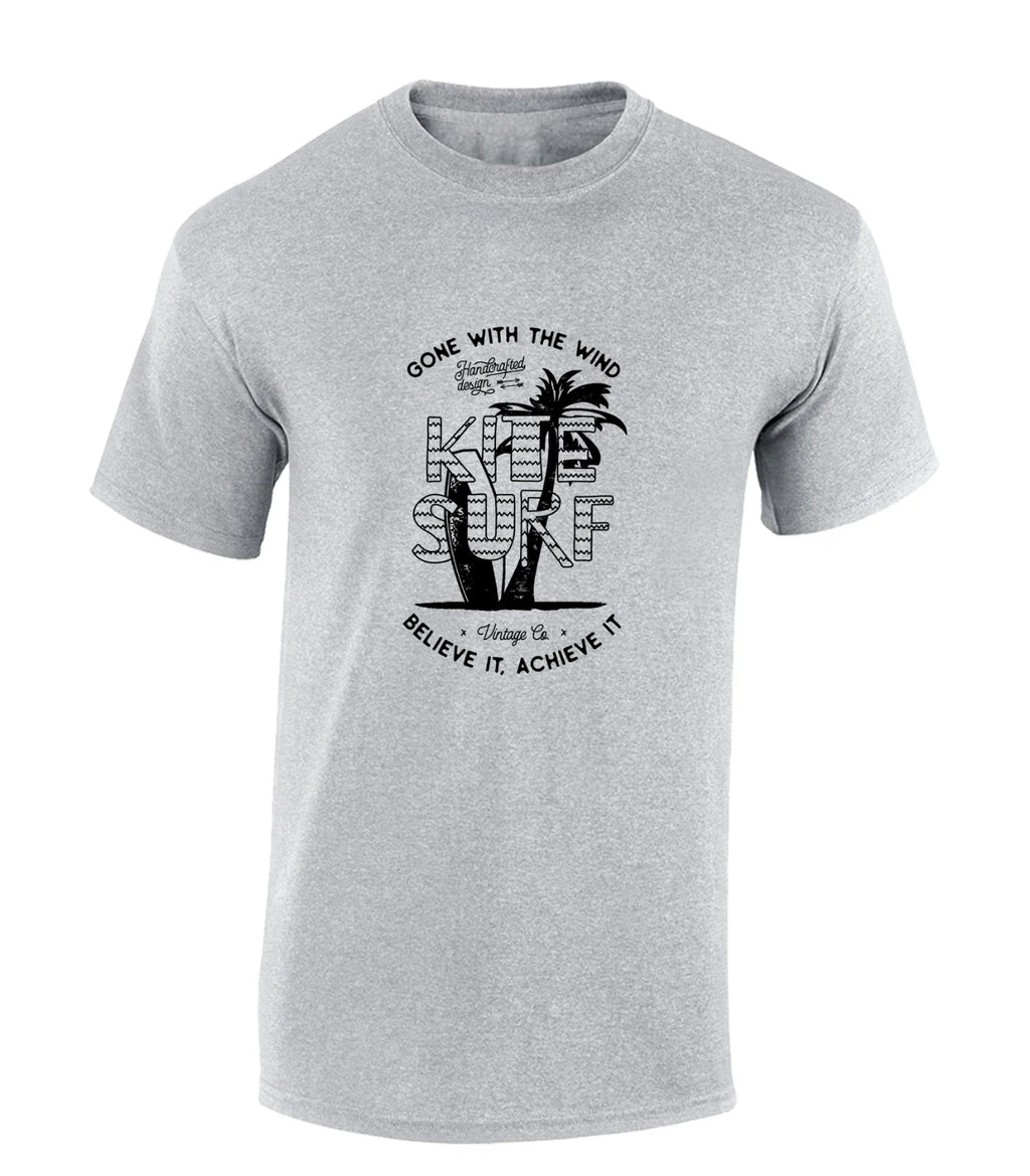 KITE SURF MENS T SHIRT SURFING DESIGN SURFBOARD SUMMER CASUAL HOLIDAY TOP Unisex T-shirt, Sweatshirt, Hoodie, Long Sleeve Tee - T-Shirt, Sweatshirt, Hoodie