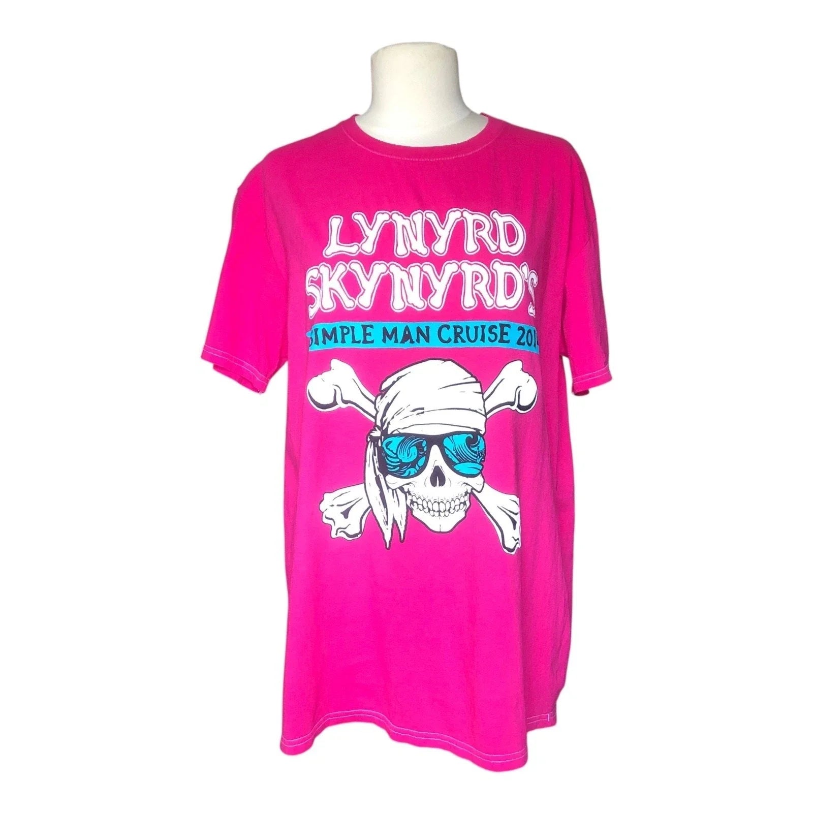 Lynyrd Skynyrd's Simple Man Cruise 2014 Shirt Crew Neck Short Sleeve Pink Medium Unisex T-shirt, Sweatshirt, Hoodie, Long Sleeve Tee - T-Shirt, Sweatshirt, Hoodie