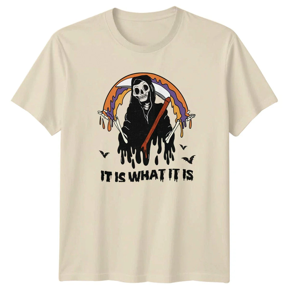 It Is What It Is T-Shirt Grim Reaper Halloween Gift For Him And Her Unisex T-shirt, Sweatshirt, Hoodie, Long Sleeve Tee - T-Shirt, Sweatshirt, Hoodie