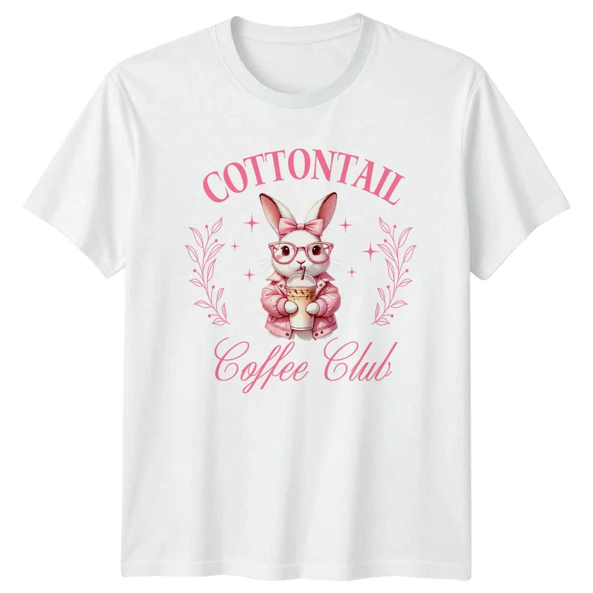 Cottontail Coffee Club Womens T-Shirt Bunny Rabbit Aesthetic Coffee Lover Unisex T-shirt, Sweatshirt, Hoodie, Long Sleeve Tee - T-Shirt, Sweatshirt, Hoodie