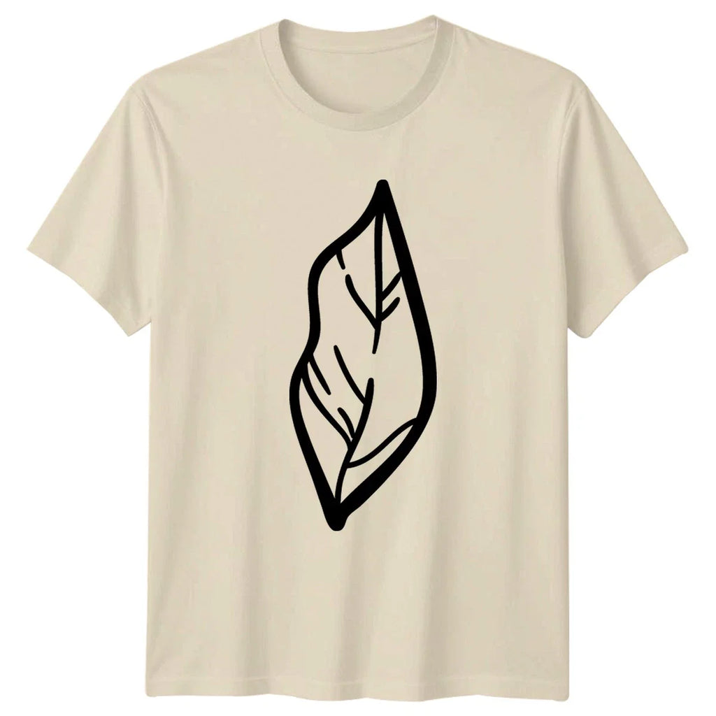 Minimalist Leaf Art Design T-Shirt Botanical Nature Birthday Gift Unisex T-shirt, Sweatshirt, Hoodie, Long Sleeve Tee - T-Shirt, Sweatshirt, Hoodie