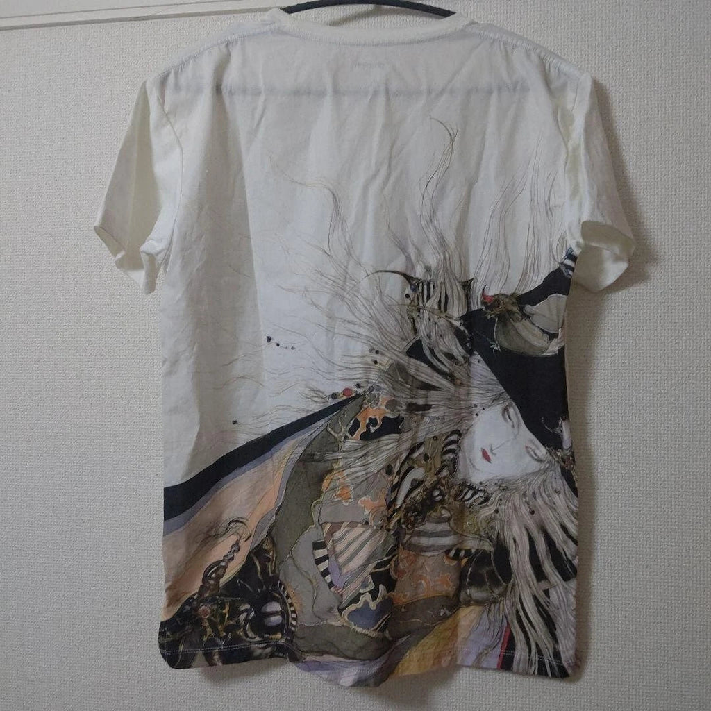 graniph Vampire Hunter D Back print T-Shirt Yoshitaka Amano White M-Size fashion Unisex T-shirt, Sweatshirt, Hoodie, Long Sleeve Tee - T-Shirt, Sweatshirt, Hoodie