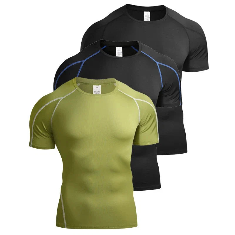 Compression T-Shirt Mens Short Sleeve Gym Fitness Running Training Sports Top Unisex T-shirt, Sweatshirt, Hoodie, Long Sleeve Tee - T-Shirt, Sweatshirt, Hoodie