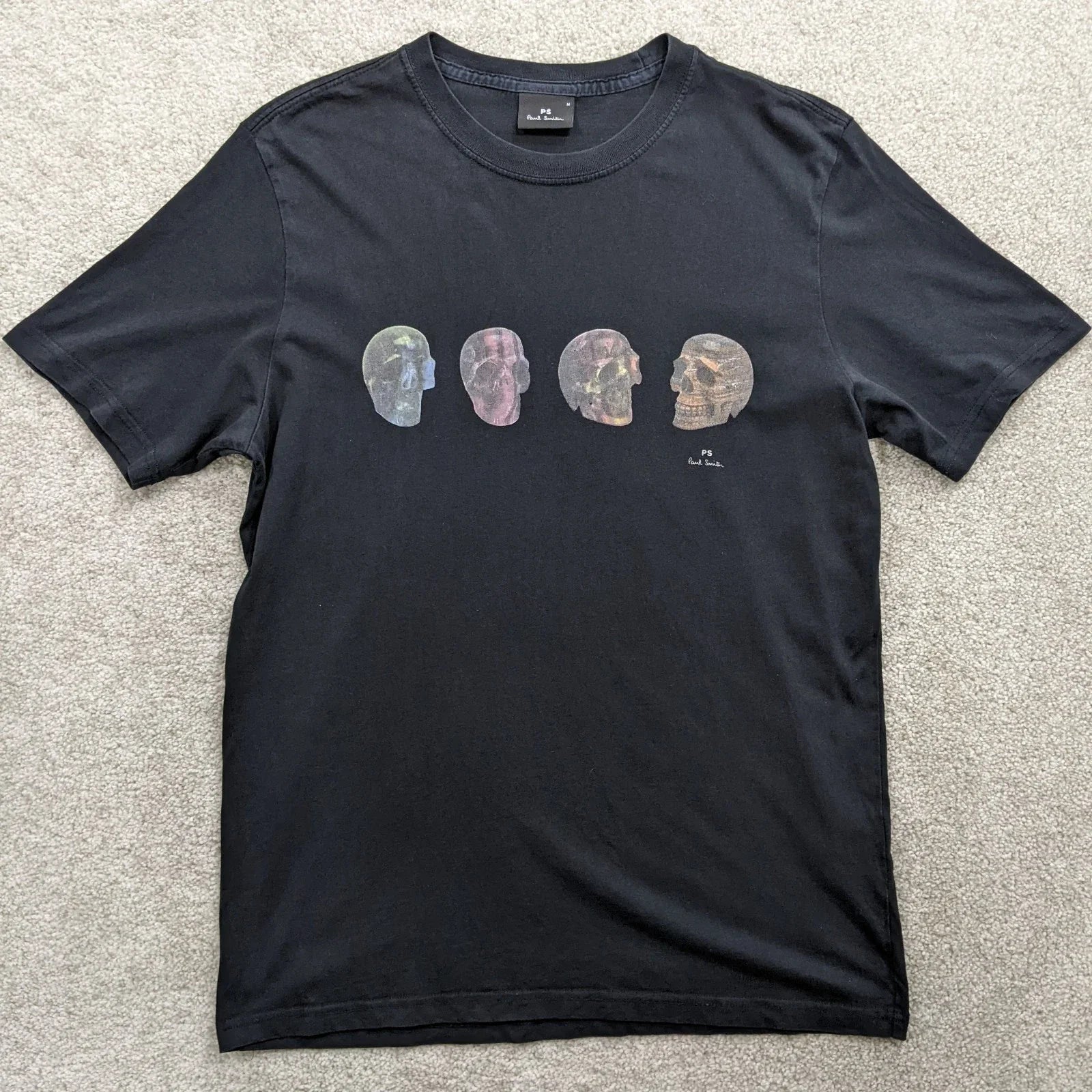 PS Paul Smith Mens Skull Graphic T-Shirt Black Organic Cotton Size M Medium Unisex T-shirt, Sweatshirt, Hoodie, Long Sleeve Tee - T-Shirt, Sweatshirt, Hoodie
