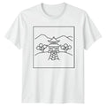 Asian Pagoda Landmark Mens T-Shirt Ladies Tee Minimalist Graphic Top Unisex T-shirt, Sweatshirt, Hoodie, Long Sleeve Tee - T-Shirt, Sweatshirt, Hoodie