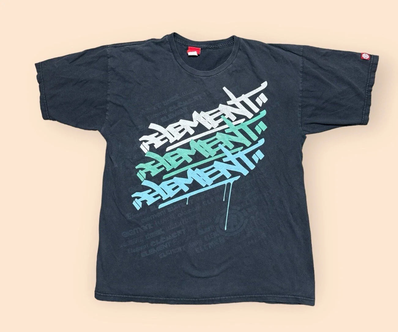 Vintage Element Y2K T Shirt Mens Large Black Graffiti 2000s Skate Unisex T-shirt, Sweatshirt, Hoodie, Long Sleeve Tee - T-Shirt, Sweatshirt, Hoodie