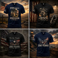 America 250 Years Of Freedom 1776-2026 Patriotic Veteran T-Shirt USA Flag Tee Unisex T-shirt, Sweatshirt, Hoodie, Long Sleeve Tee - T-Shirt, Sweatshirt, Hoodie