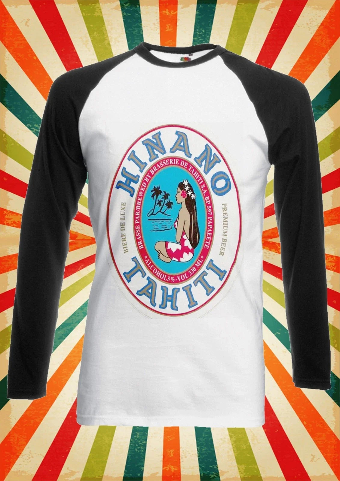 Hinano Beer Papeete Tahiti Men Women Long Short Sleeve Baseball T Shirt 1884 Unisex T-shirt, Sweatshirt, Hoodie, Long Sleeve Tee - T-Shirt, Sweatshirt, Hoodie