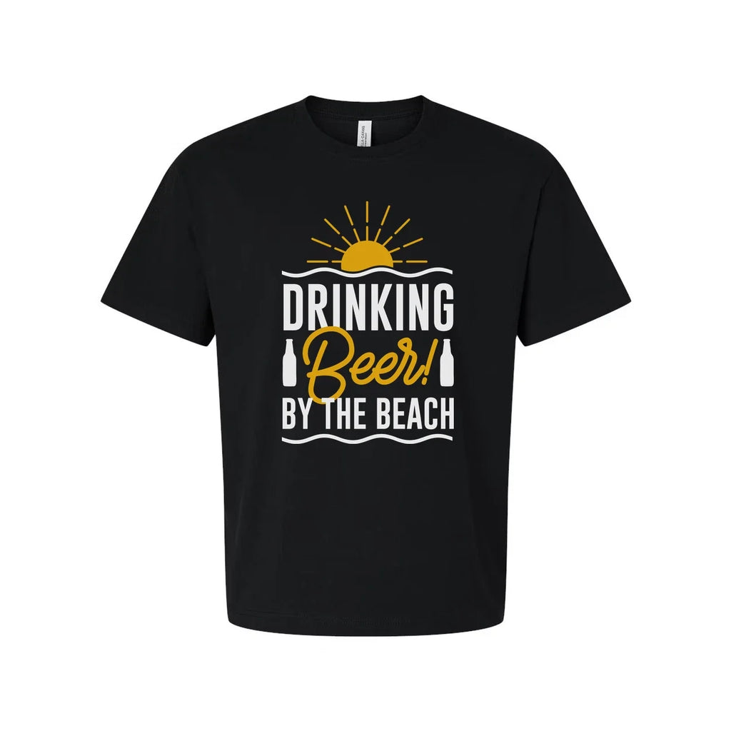 Drinking Beer By The Beach Graphic Tee Unisex T-shirt, Sweatshirt, Hoodie, Long Sleeve Tee - T-Shirt, Sweatshirt, Hoodie