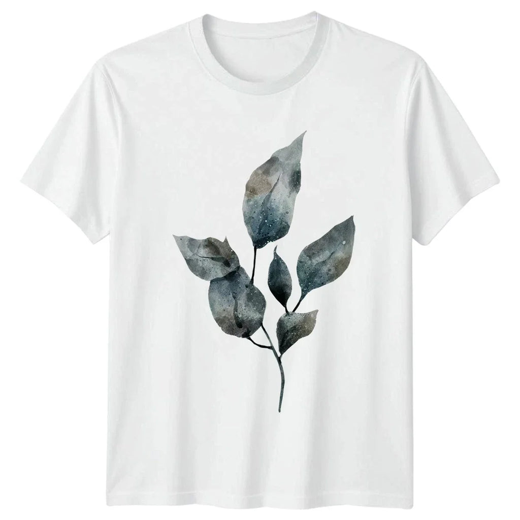 Moody Watercolor Aesthetic Botanical Leaf T-Shirt Watercolor Art Botanical Unisex T-shirt, Sweatshirt, Hoodie, Long Sleeve Tee - T-Shirt, Sweatshirt, Hoodie