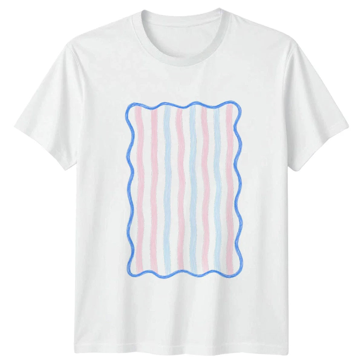 Wavy Stripes T-Shirt Preppy Aesthetic Fashion Gift For Him And Her Unisex T-shirt, Sweatshirt, Hoodie, Long Sleeve Tee - T-Shirt, Sweatshirt, Hoodie