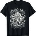 Smile Now Cry Later Sacred Heart Chicano Art T-Shirt Unisex T-shirt, Sweatshirt, Hoodie, Long Sleeve Tee - T-Shirt, Sweatshirt, Hoodie