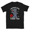 Drinking Wine and Feline Fine Black Cat Kitten Short-Sleeve Unisex T-Shirt Unisex T-shirt, Sweatshirt, Hoodie, Long Sleeve Tee - T-Shirt, Sweatshirt, Hoodie