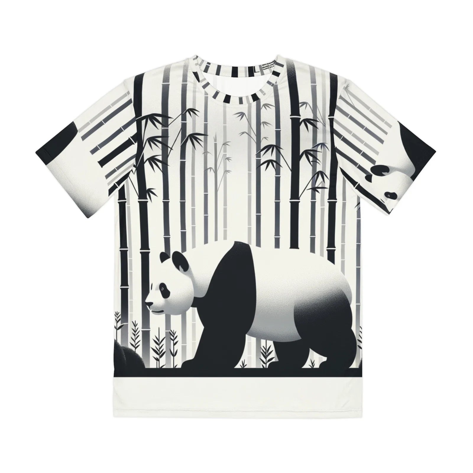 All Over Print T Shirt Minimalist Panda in Bamboo Grove Unisex T-shirt, Sweatshirt, Hoodie, Long Sleeve Tee - T-Shirt, Sweatshirt, Hoodie