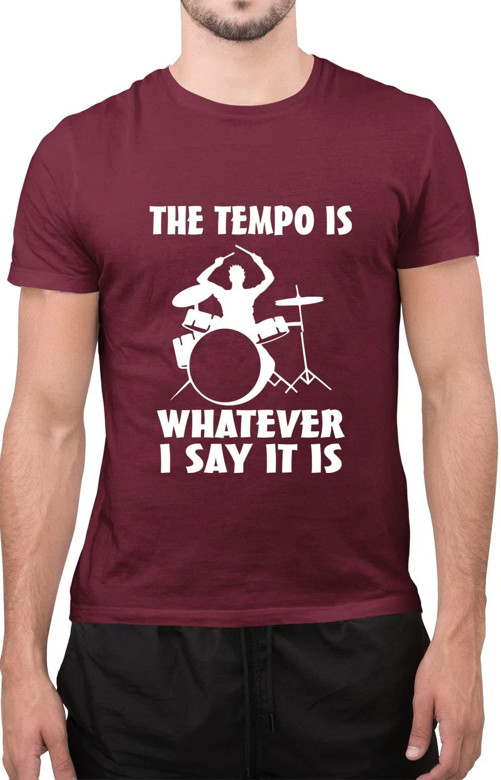 Funny The Tempo Is Whatever I Say It Is Tee Sarcastic Drummer Unisex T-Shirt Unisex T-shirt, Sweatshirt, Hoodie, Long Sleeve Tee - T-Shirt, Sweatshirt, Hoodie