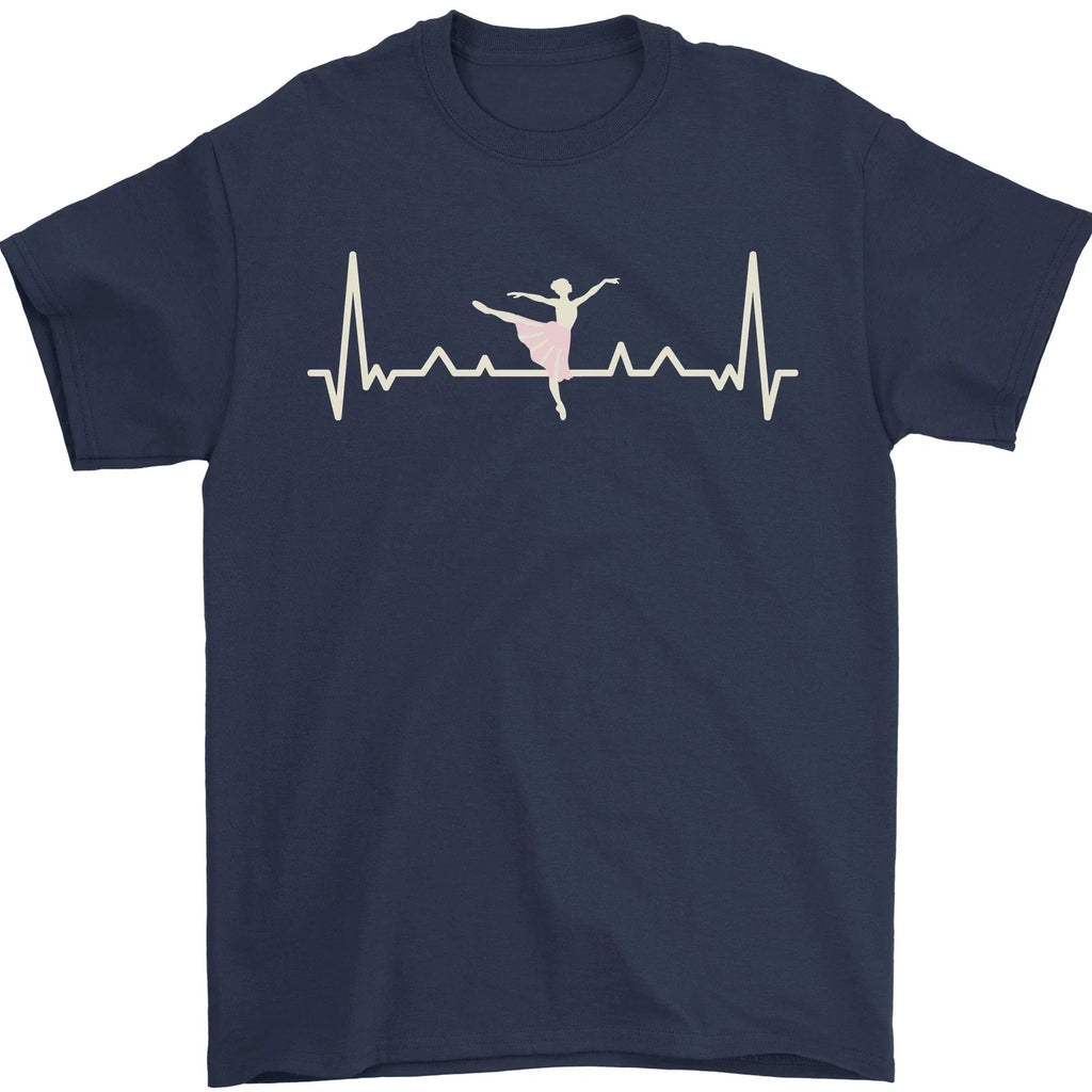 Ballerina Dancer ECG Dancing Ballet Pulse Mens T-Shirt 100% Cotton Unisex T-shirt, Sweatshirt, Hoodie, Long Sleeve Tee - T-Shirt, Sweatshirt, Hoodie