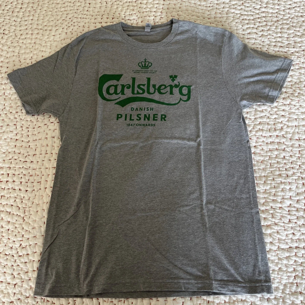 Carlsberg Lager Beer Logo T-Shirt Gray Mens Size Large Unisex T-shirt, Sweatshirt, Hoodie, Long Sleeve Tee - T-Shirt, Sweatshirt, Hoodie