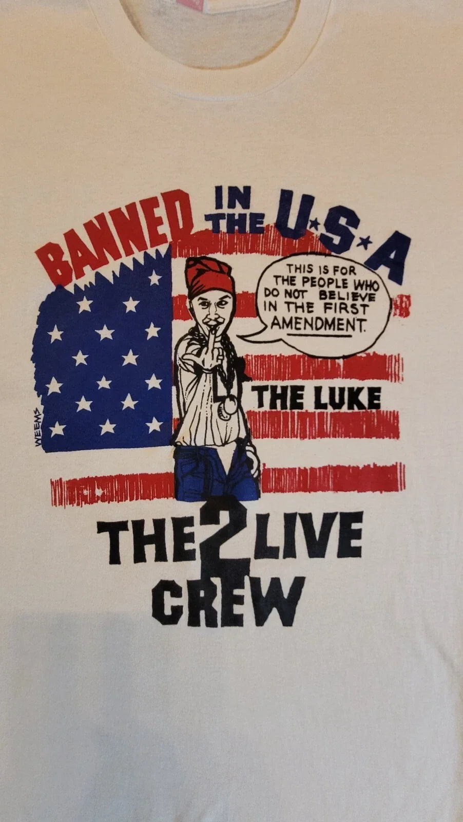 DetRetro313 "2 LIVE CREW" ORIGINAL SCREEN PRINTED TSHIRT 1991 NICE! M-XL Unisex T-shirt, Sweatshirt, Hoodie, Long Sleeve Tee - T-Shirt, Sweatshirt, Hoodie