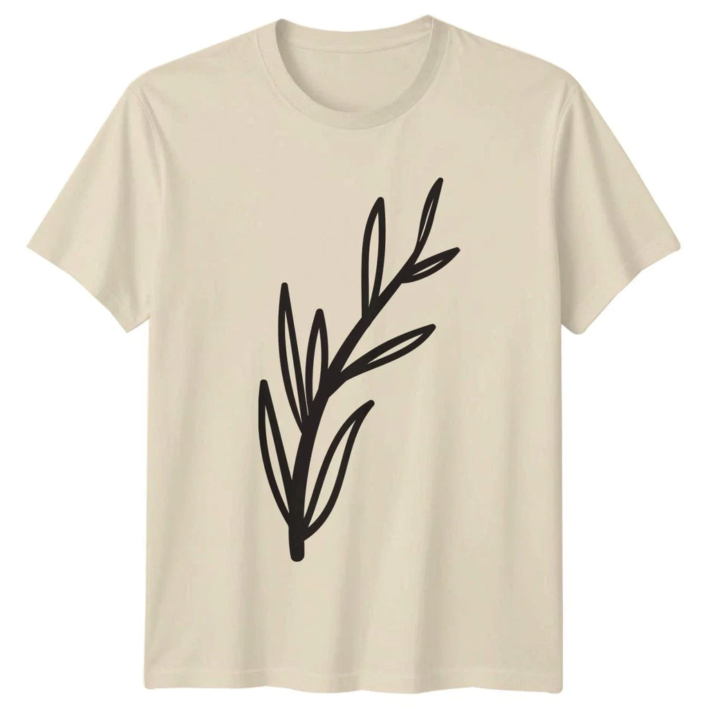Minimalist Hand Drawn Botanical Plant Leaf T-Shirt Foliage Nature Birthday Gift Unisex T-shirt, Sweatshirt, Hoodie, Long Sleeve Tee - T-Shirt, Sweatshirt, Hoodie