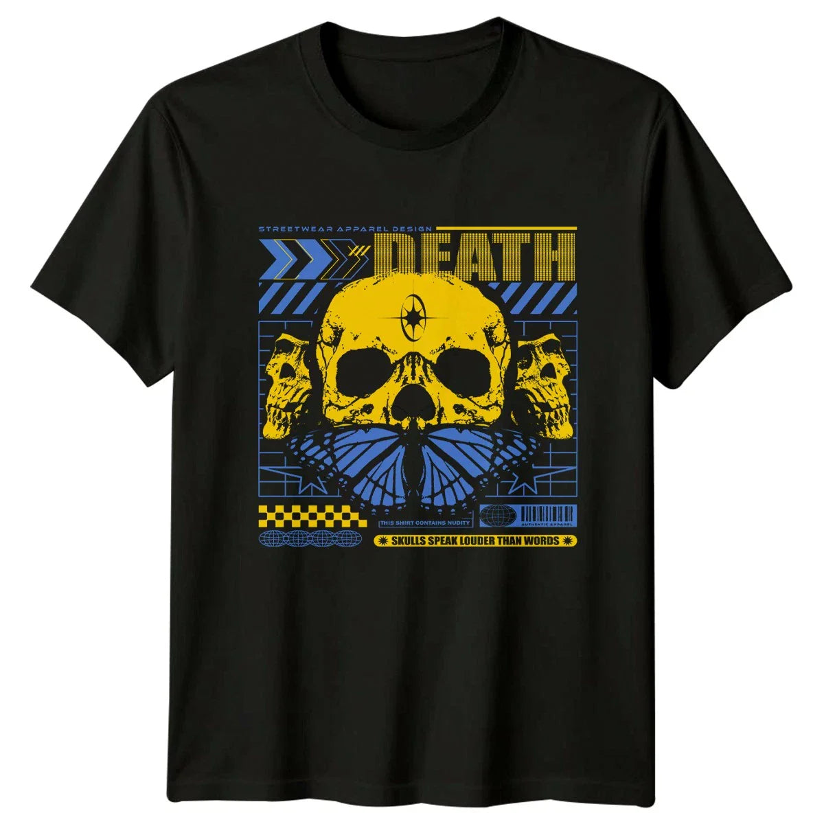 Skulls Speak Louder Than Words T-Shirt Grunge Skull Streetwear Birthday Gift For Unisex T-shirt, Sweatshirt, Hoodie, Long Sleeve Tee - T-Shirt, Sweatshirt, Hoodie