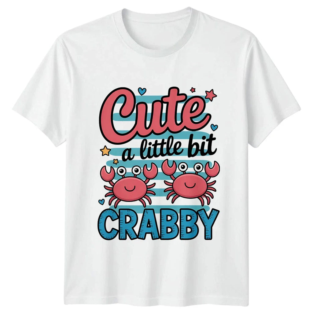 Cute A Little Bit Crabby Womens T-Shirt Crab Pun Birthday Gift For Her Unisex T-shirt, Sweatshirt, Hoodie, Long Sleeve Tee - T-Shirt, Sweatshirt, Hoodie